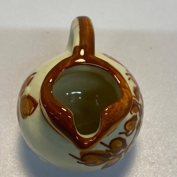 Vintage Occupied Japan Morikin Ware Hand Painted Miniature Pitcher Cream Brown - Picture 8 of 9